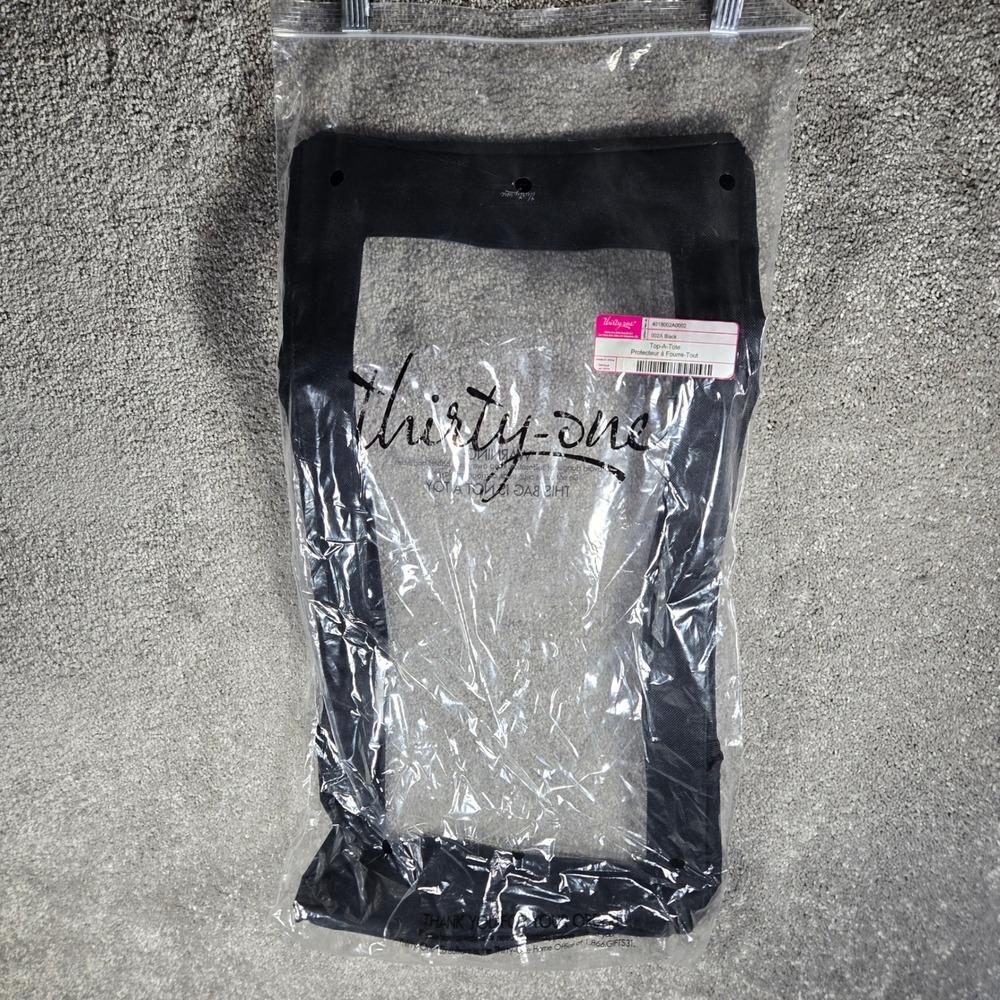 Thirty One Top A Tote‎ Protector  Black  NEW in bag